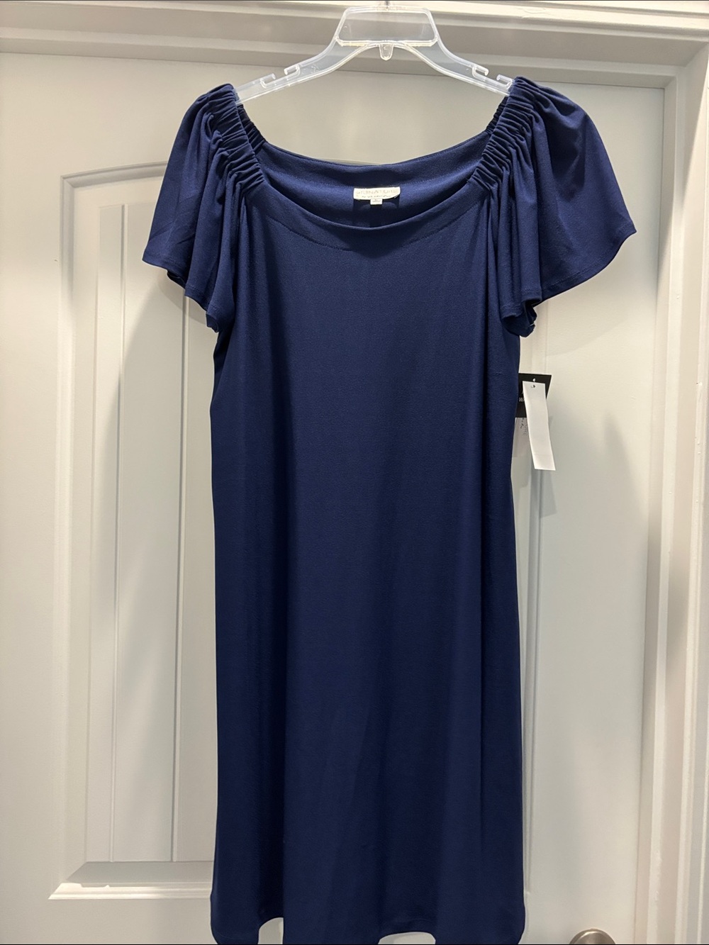 NWT Signature by Robbie Bee Blue Dress Shoulders can drop if want Size XL